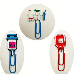 10pcs Medical Element Paper Clip Bookmark DIY Stationery