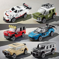 6pcs MINI Car Building Blocks Small Particle Toy Model