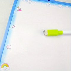 Dual Sided Dry Erase Board Portable with Eraser Holder Pastel Colors Pink Green