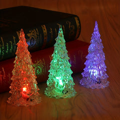 Acrylic Christmas Tree Night Light Glowing Crystal Tree