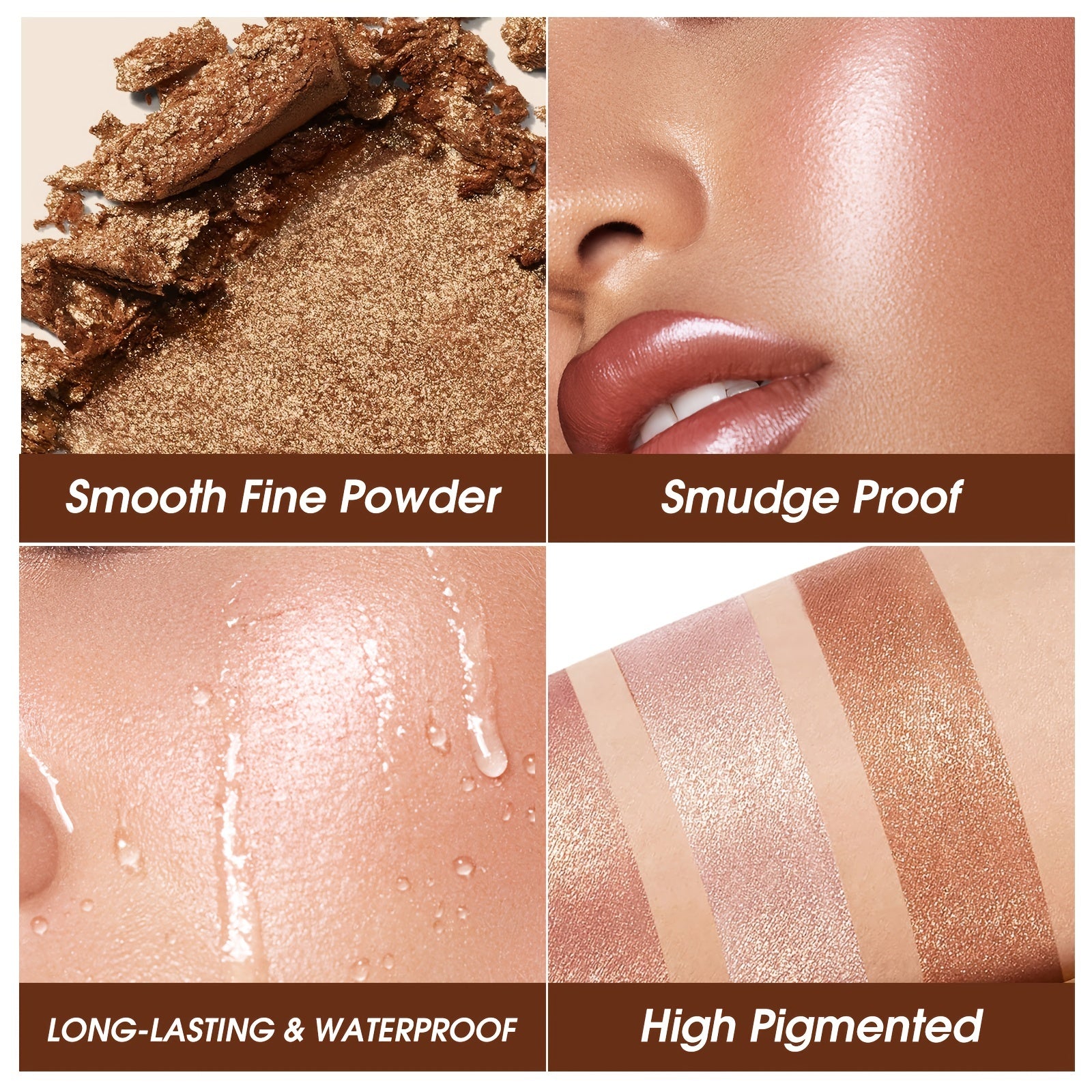 LANGMANNI 5 Colors High Light Contour Palette for Natural Bright Makeup