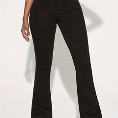 High Stretch Flared Jeans Bell Bottom Wide Legs Versatile Denim Pants