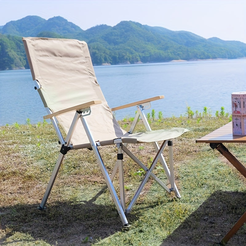 Adjustable Back Lifting Chair with Storage Bag for Fishing, Hiking, Picnics