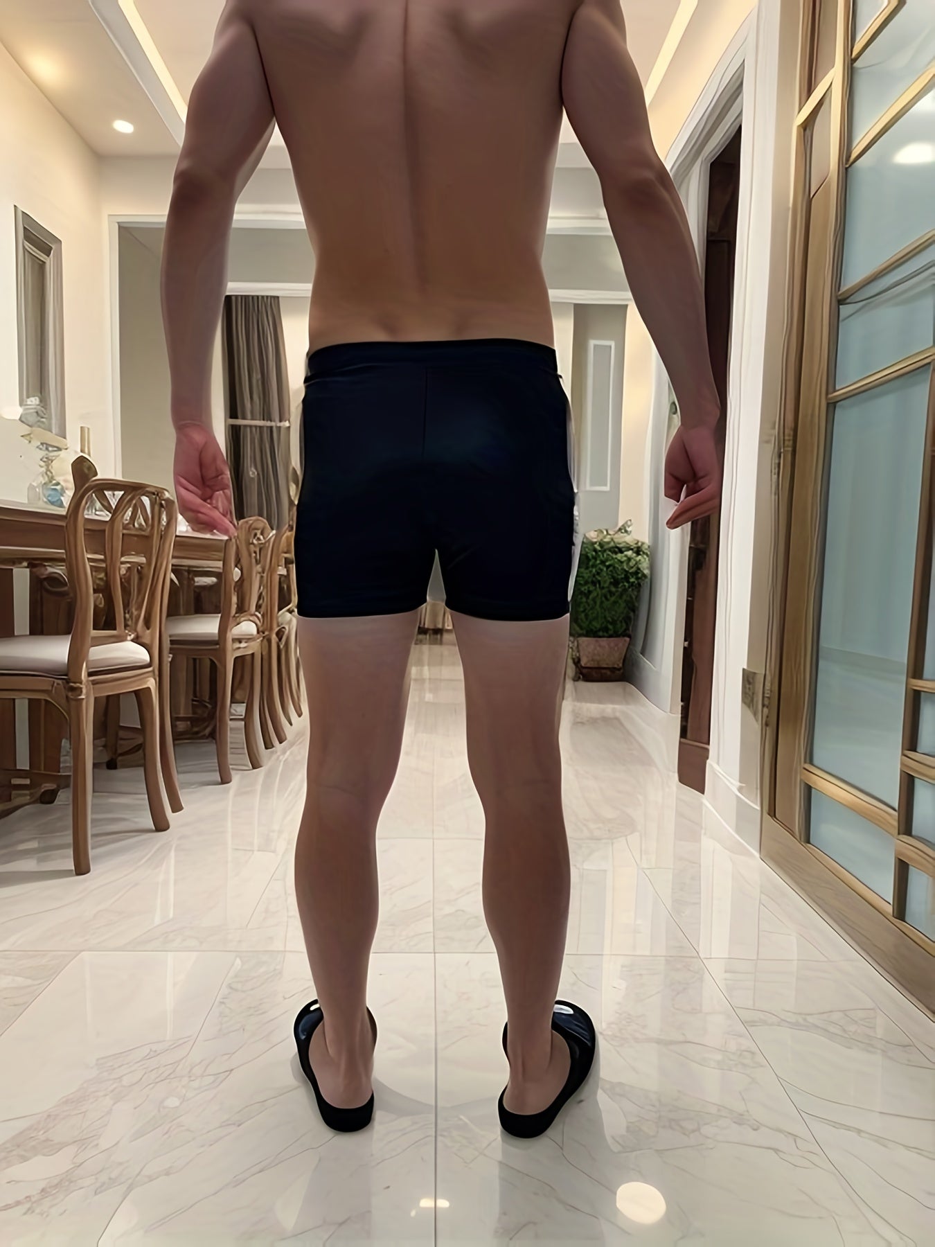Men's Casual Stretch Sports Boxer Swimming Trunks