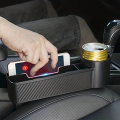 Carbon Fiber Car Gap Shelf Box Car Seat Clip Seam Storage Box