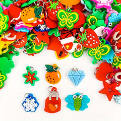 10 Silicone Bracelet Charms DIY Colorful Rubber Band Hair Rope Necklace Kit