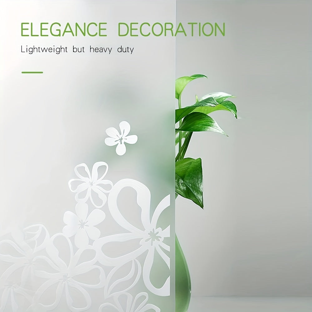 Frosted Flower Shower Curtain PEVA Lining Waterproof Durable