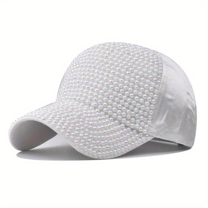 Rhinestone Baseball Cap Sparkly Y2K Dad Hat Hip Hop Sunscreen Hat