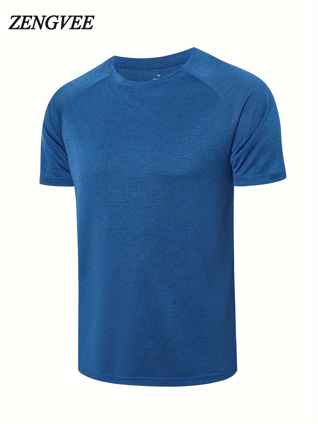 5 Pcs Men's Solid Short Sleeve Quick Dry T-Shirt for Gym Training