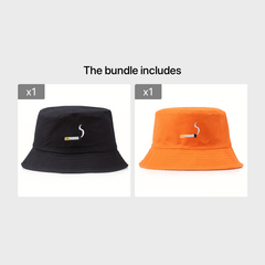 Cigarette Embroidery Bucket Hat Men's Street Basin Hat