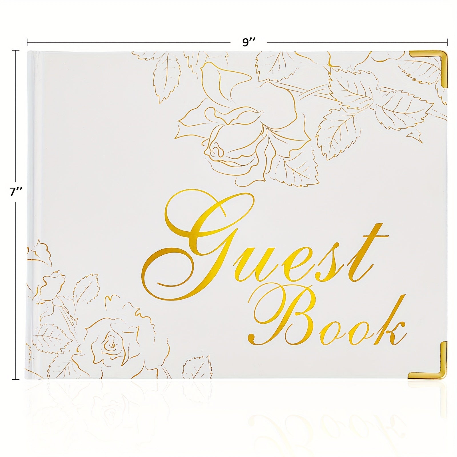 Wedding Guest Book 22x17 Hardcover 120 Page Golden Foil Gilded Edges