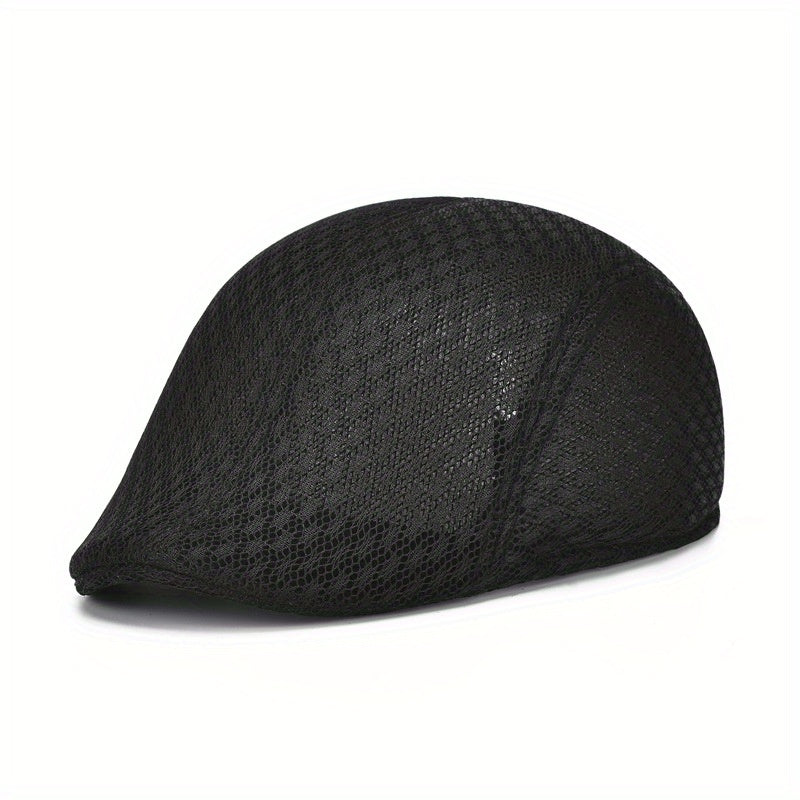 Men's Mesh Beret Visor Hat Outdoor Breathable Cap