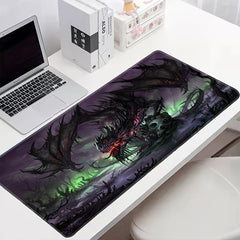 Dark Fantasy Dragon Large Gaming Mouse Pad Anti Slip Washable Rubber Mouse Pad