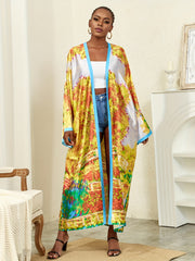 Women's Plus Size Floral Print Kimono Cover Up