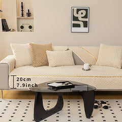 Rabbit Plush Sofa Cover Winter Thickened Couch Cover Furniture Protector