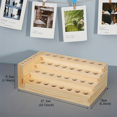 Wood Paint Holder Paint Storage And Display Box Holds 32 Paint Bottle