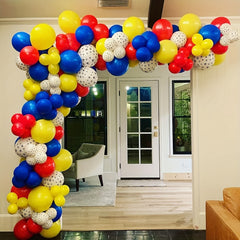 110pcs Paw Balloons Garland Kit - Red Yellow Dog Paw Latex Balloon