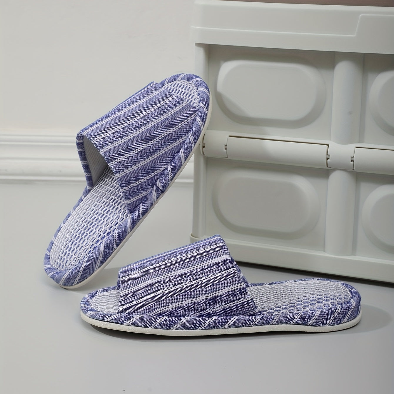 Men's Cozy Open Toe Slippers Anti-Skid Indoor Shoes