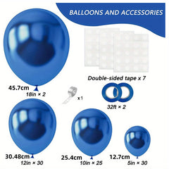 87pcs Metallic Latex Balloons Set for Party Decorations