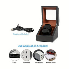 Dual Watch Winder Box for Men's and Women's Watches