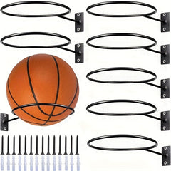 Wall Mounted Basketball Football Storage Rack Household Ball Rack