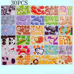 30pcs 3D Paper Puzzle Animals for Halloween Christmas Birthdays & Parties Festi
