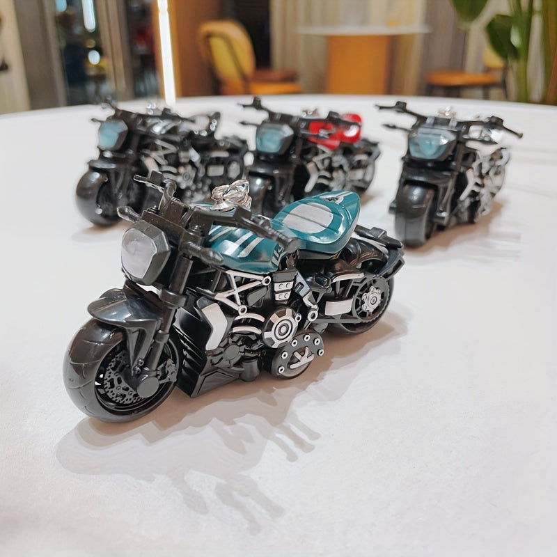 Creative Motorcycle Toy Model Keychain Key Ring Birthday Gift For Men