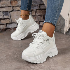 Women's Chunky Sneakers Lace Up Casual Running Shoes
