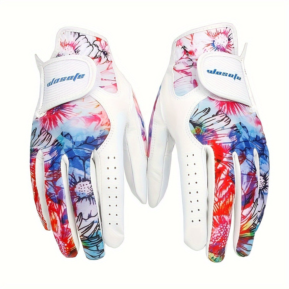 1 Pair Block Golf Gloves Non slip Breathable Grips Sports Golf Gloves