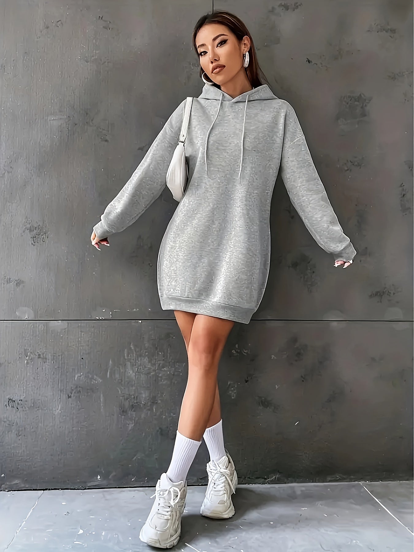 Women's Plus Long Sleeve Drawstring Hoodie