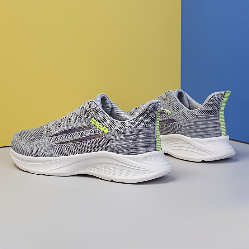 Men's Striped Mesh Breathable Running Shoes