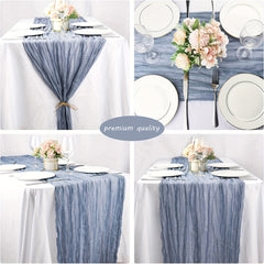 Polyester Table Runner Balinese Pleated Solid Table Cover