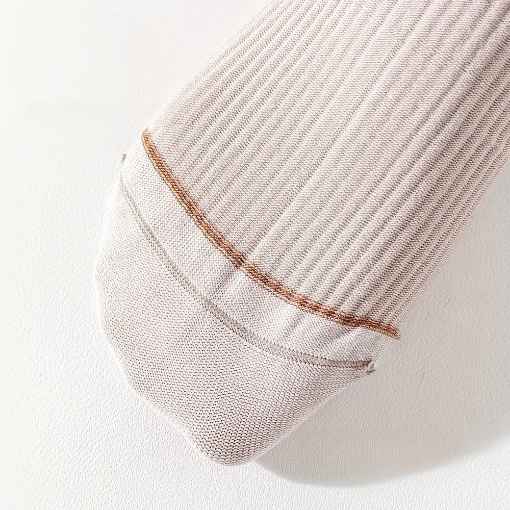 5 Pairs Ribbed Ankle Socks Soft Lightweight Low Cut Women's Stockings