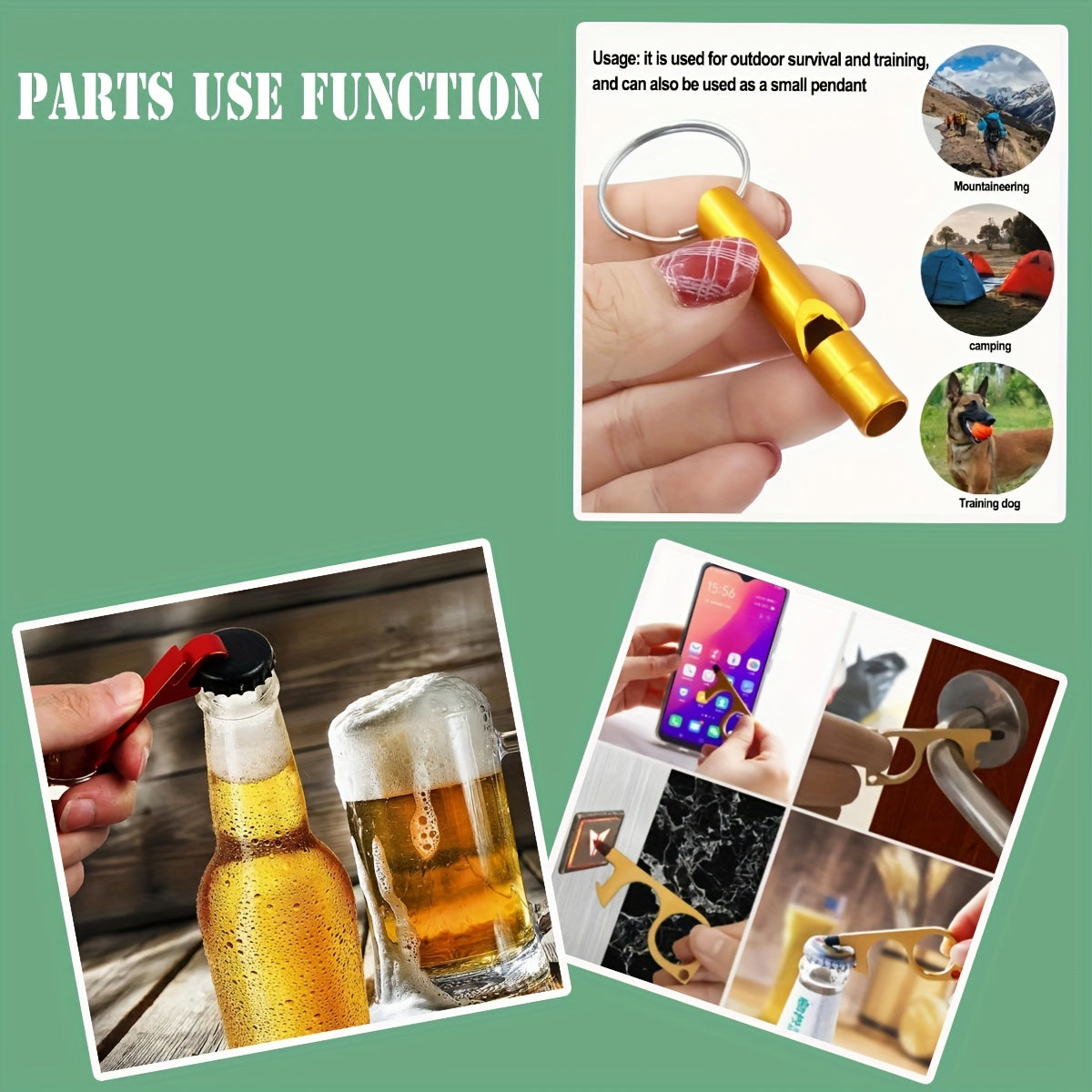 8pcs Self Defense KeyChain Protective Accessories Set Men