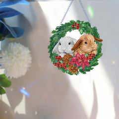 Rabbit Pattern Special Shape Diamond Painting Kit