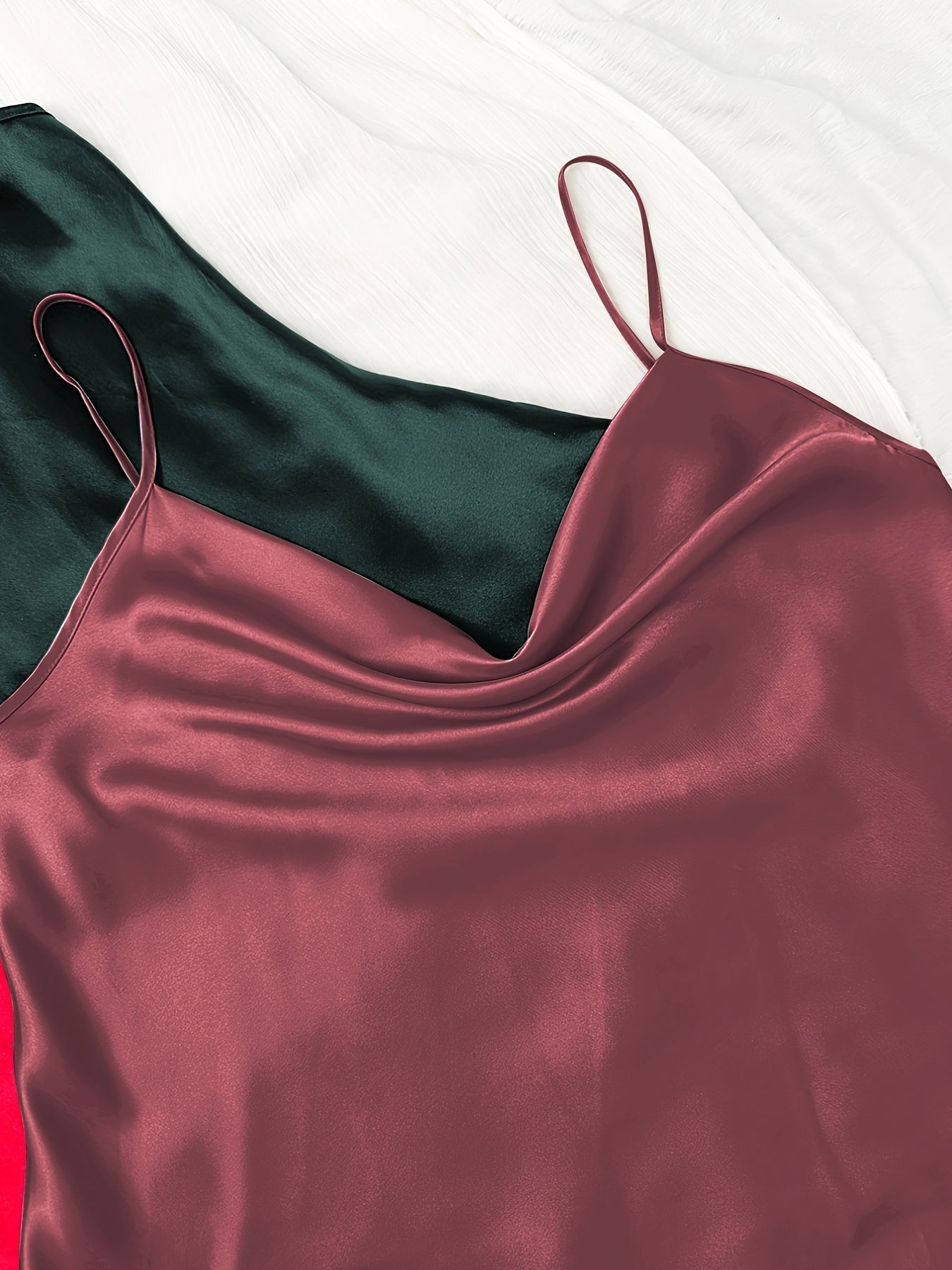 6 Pack Plus Size Satin Cami Top & Shorts Pajama Set