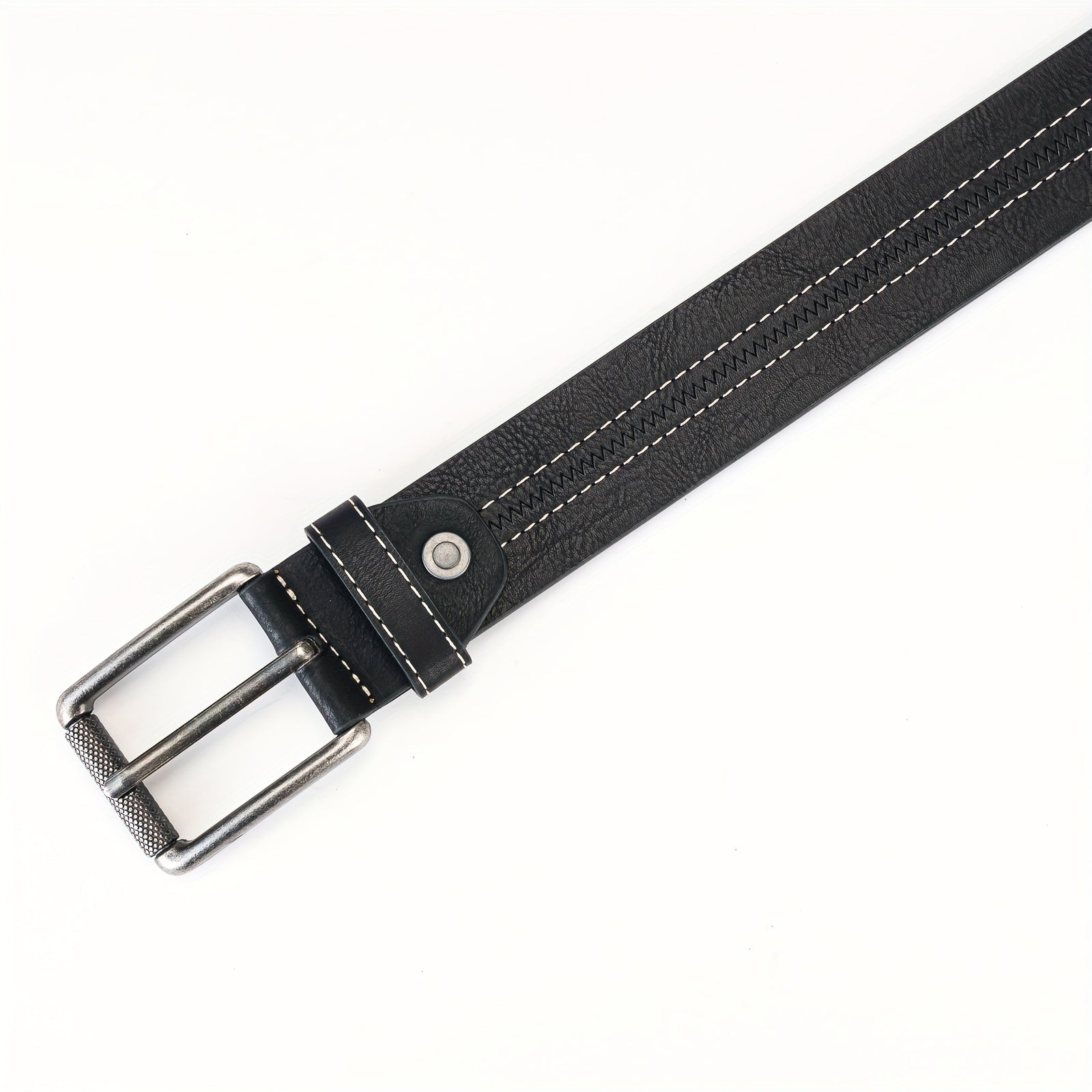 Men's Pin Buckle Belt PU Leather Waist Strap