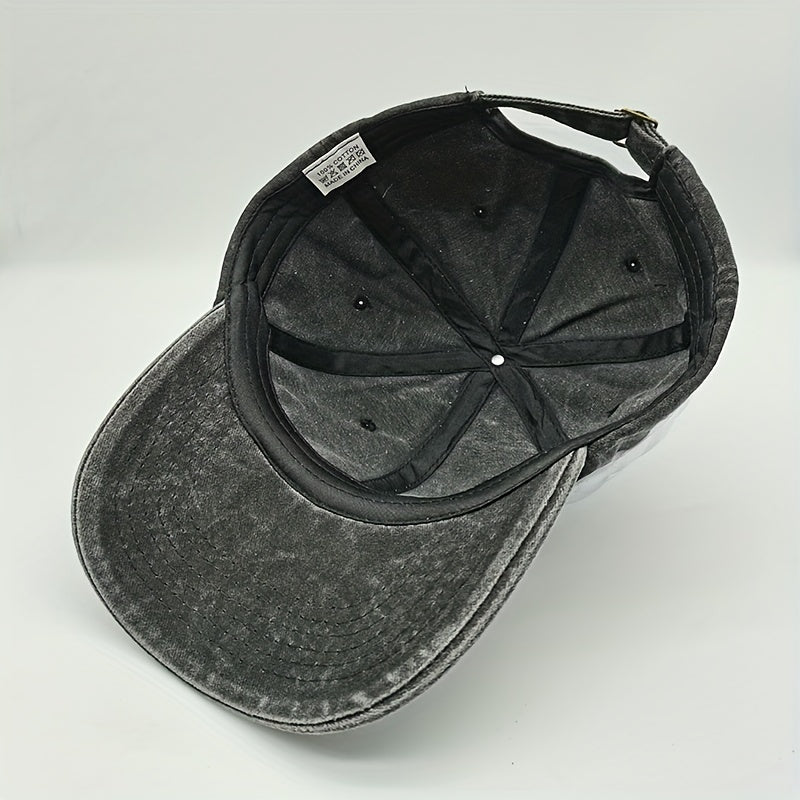 Dog Mom Print Washed Baseball Cap Dad Hat Peaked Cap