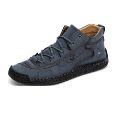 Men's PU Leather Casual Lace Up Driving Ankle Boots Work Shoes