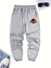 Jurassic Dino Pattern Men's Pants Drawstring Active Trousers