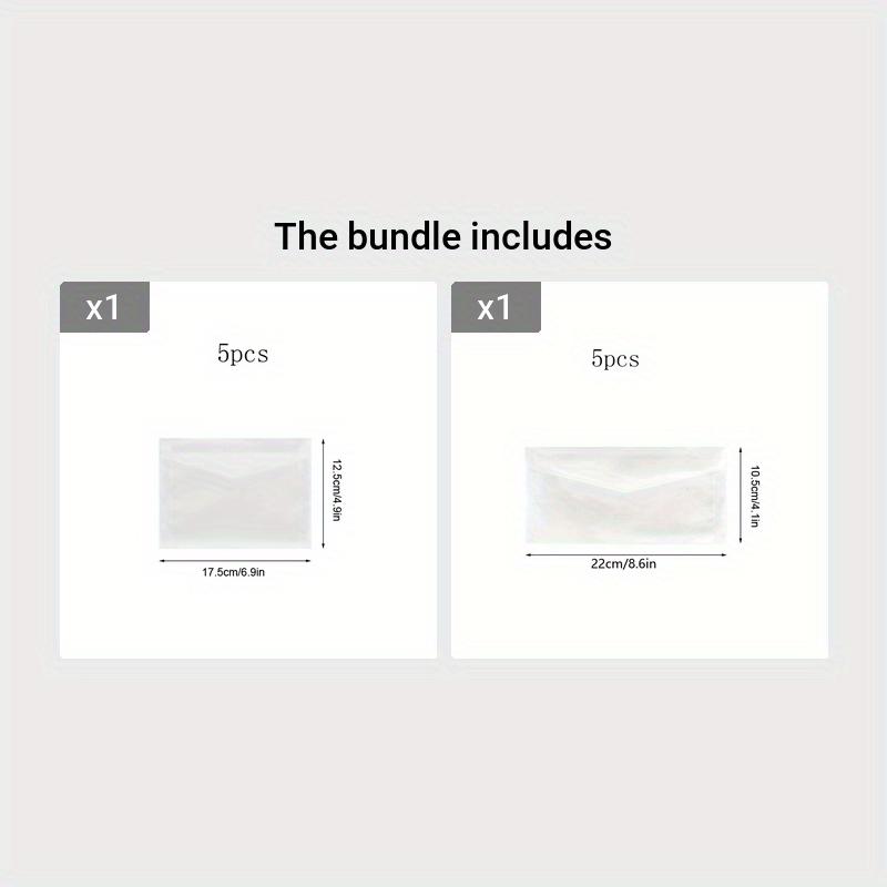 5PCS Western Style Sulfuric Acid Paper Envelope for Business Invitation