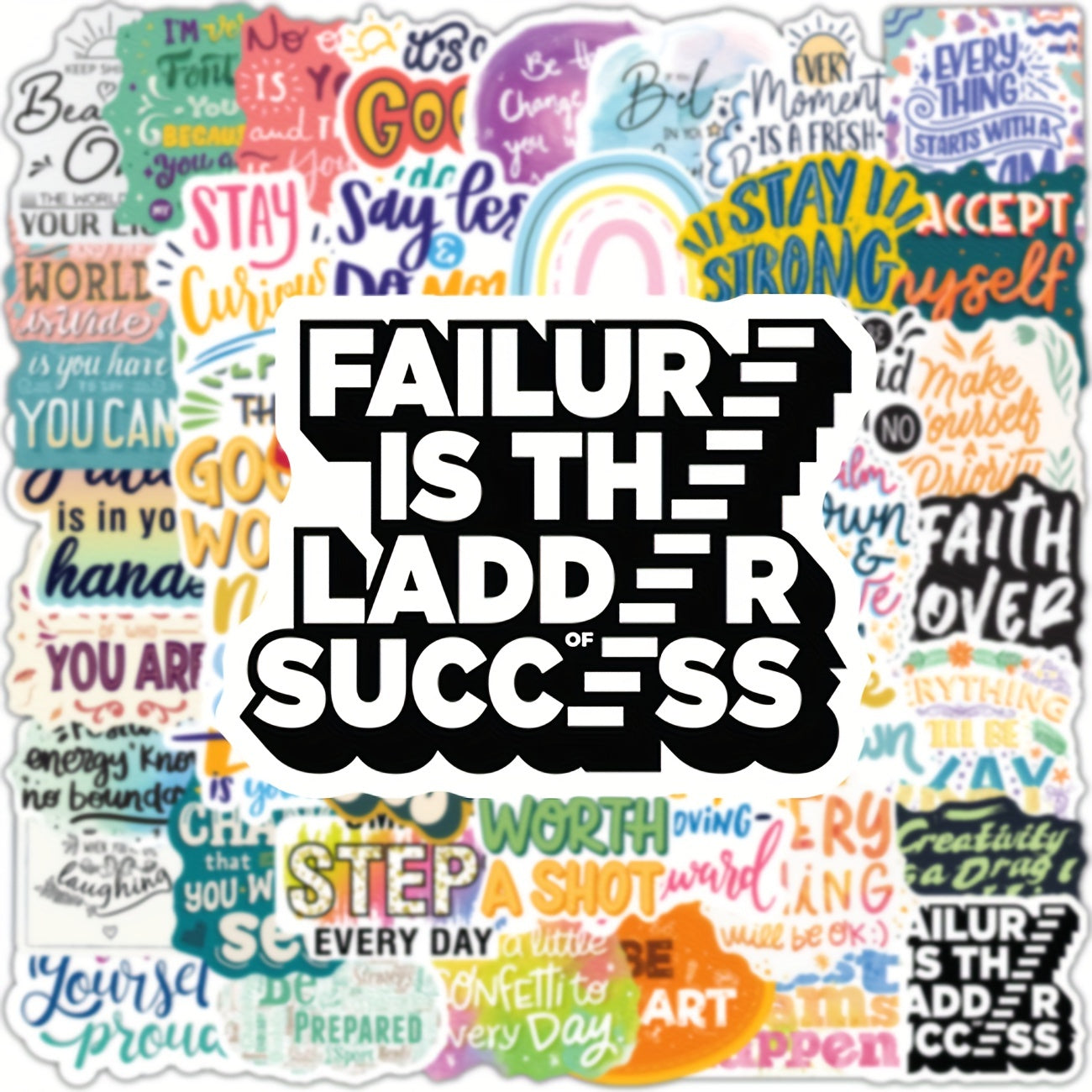 50pcs Inspirational Words Stickers Motivational Quote Vinyl Stickers
