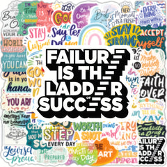 50pcs Inspirational Words Stickers Motivational Quote Vinyl Stickers