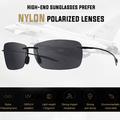MAXJULI Tr90 Rimless Sports Sunglasses UV Protection Lightweight