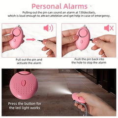 10pcs Women's Self Defense Keychain Alarm Breaker Opener Bag Set