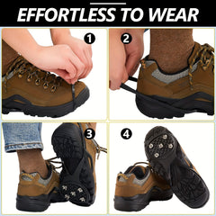 Non-slip Clamp Nails Ice Shoe Nails with 5 Teeth for Hiking Skiing
