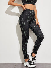 Patterned Yoga Pants for Women Stretchy Gym Leggings