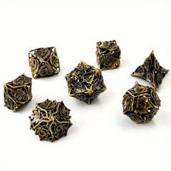 7pcs Hollow Dice Creative Spiral Dice Mini 3D Printing Leaf Dice Game Punishment