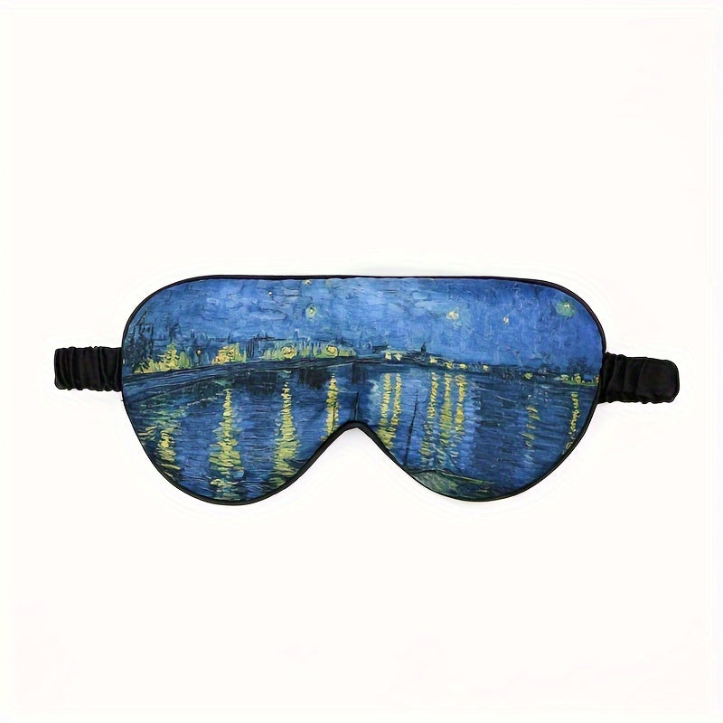 Plant Flower Printed Eye Mask Light Blocking for Yoga Travel Nap