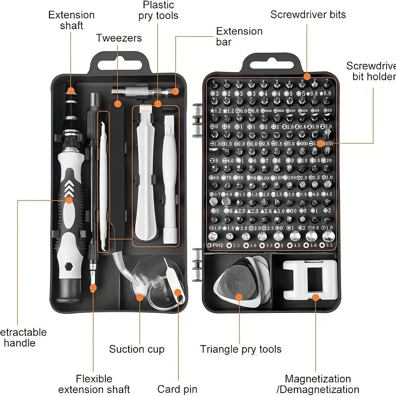115-in-1 Mobile Repair Tool Kit Precision Screwdriver Set